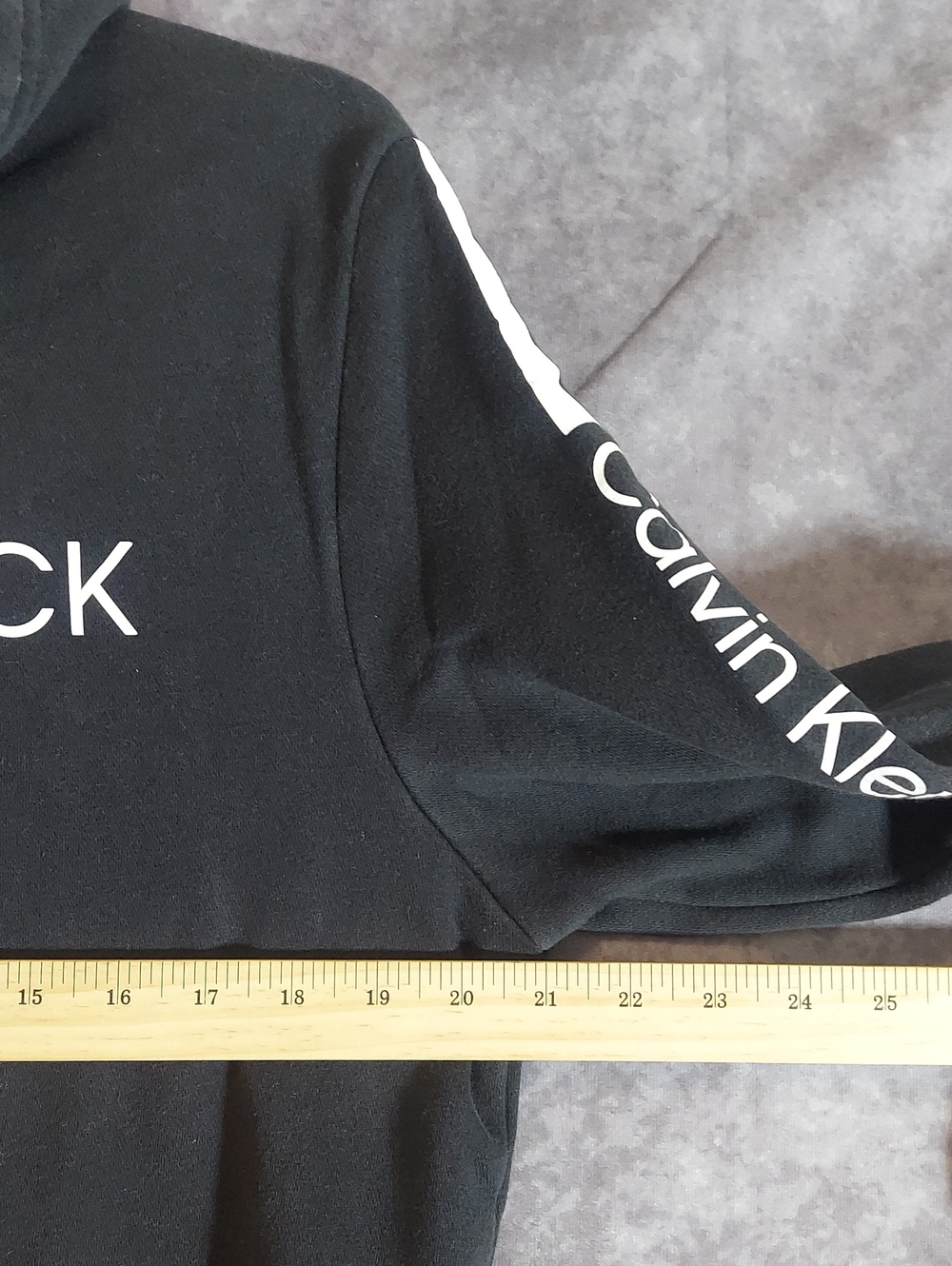 Calvin Klein Black CK Logo & Sleeve Stripe Full Zip Hoodie Jacket Medium - Picture 4 of 8